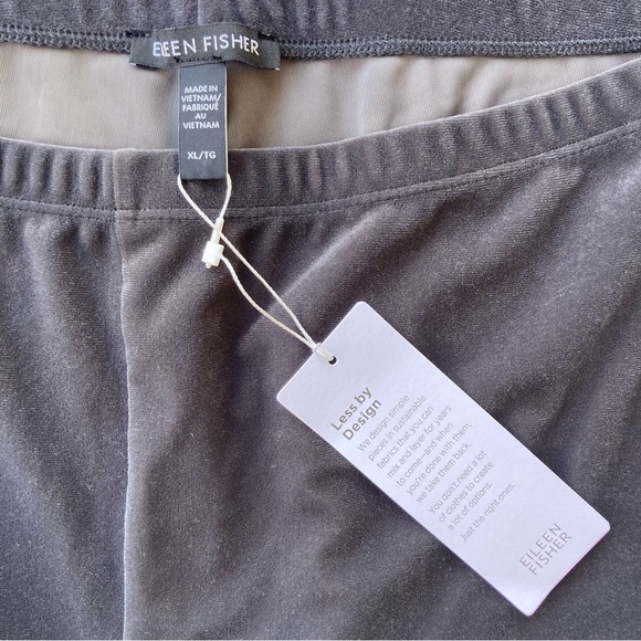 Eileen Fisher Velvet Ankle Legging Graphite Gray Size XL - Picture 5 of 6